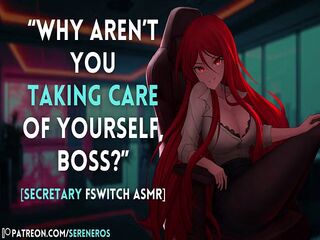 Your shy and switchy secretary takes control [Lewd ASMR] [FSwitch]