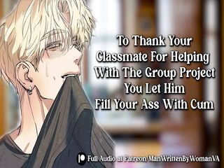 To Thank Your Classmate For Helping You, You Let Him Cum In Your Ass