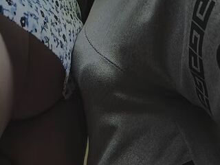 Forbidden Touch In The Subway! Stranger Risks and CUMS Inside Her Lace Panties