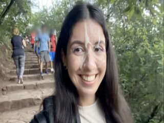 If you come second to this mountain - you'll be walking around with cum on your face in front of people! - Crazy Public Cumwalk