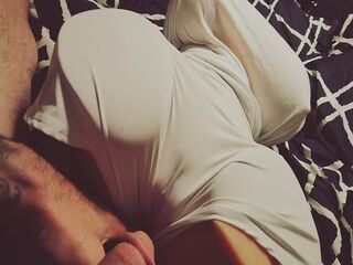 Love your BIG TITS, with LOUD MOANING CUMSHOT on them